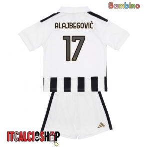 Juventus Kerim Alajbegovic #17 Prima Maglia Bambino 2026-27 Manica Corta (+ Pantaloni corti)